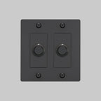 Buster + Punch NDK-024305 Linear 2-Gang LED Dimmer Without Logo, 250W, Rotary, Black