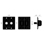 Buster + Punch NDK-024305 Linear 2-Gang LED Dimmer Without Logo, 250W, Rotary, Black