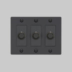 Buster + Punch NDK-024325 Linear 3-Gang LED Dimmer Without Logo, 250W, Rotary, Black