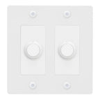Buster + Punch NDK-144309 Linear 2-Gang LED Dimmer Without Logo, 250W, Rotary, White