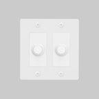 Buster + Punch NDK-144309 Linear 2-Gang LED Dimmer Without Logo, 250W, Rotary, White
