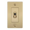 Buster + Punch NTG-054036 Linear 1-Gang Toggle Switch Without Logo, 15A, Single Pole/3-Way, Brass
