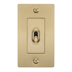 Buster + Punch NTG-054036 Linear 1-Gang Toggle Switch Without Logo, 15A, Single Pole/3-Way, Brass