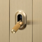 Buster + Punch NTG-054047 Linear 2-Gang Toggle Switch Without Logo, 15A, Single Pole/3-Way, Brass