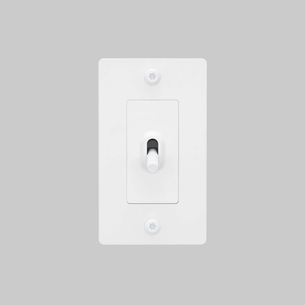 Buster + Punch NTG-144039 Linear 1-Gang Toggle Switch Without Logo, 15A, Single Pole/3-Way, White