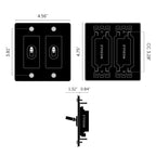 Buster + Punch NTG-144045 Linear 2-Gang Toggle Switch With Logo, 15A, Single Pole/3-Way, White
