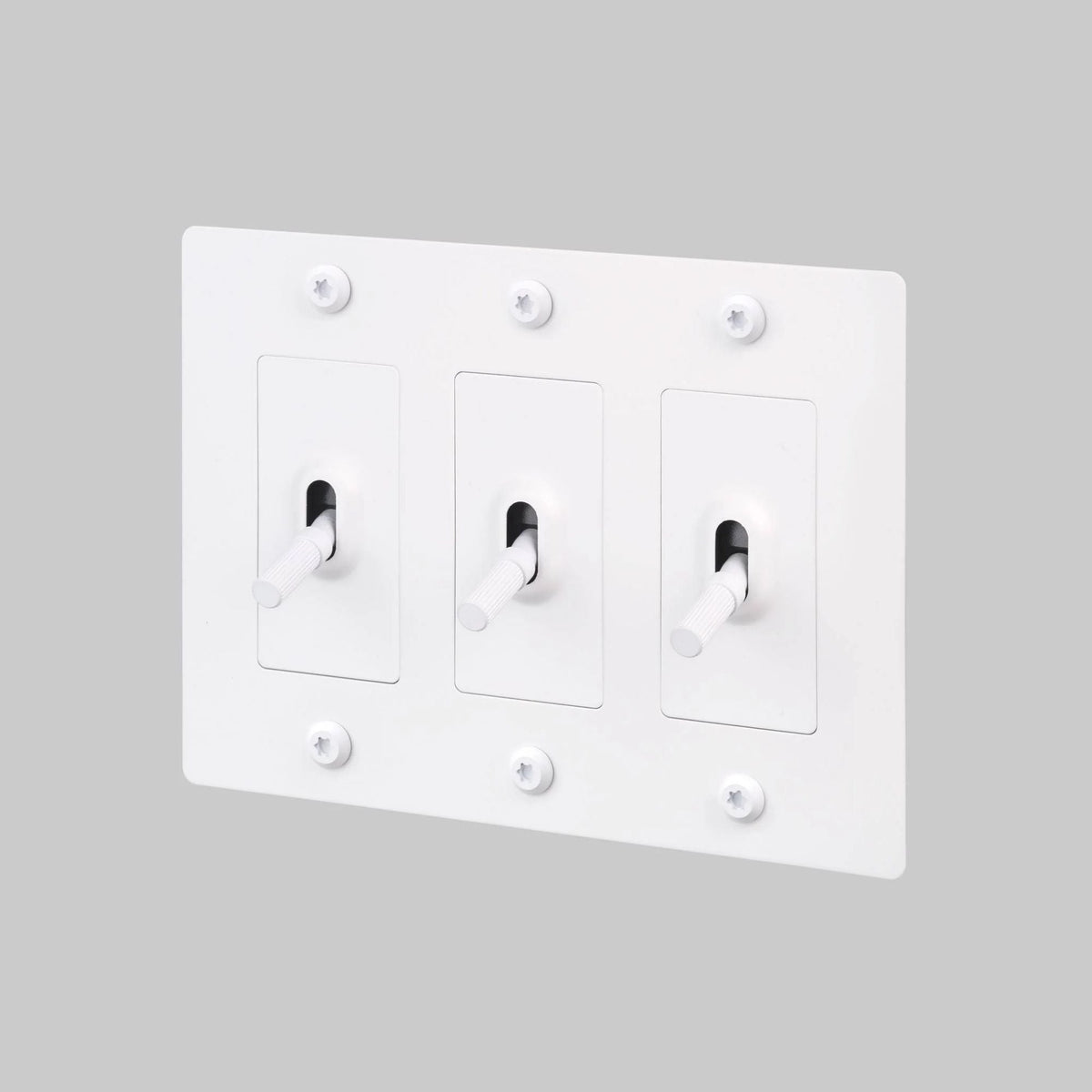 Buster + Punch NTK-144400 Linear 3-Gang Toggle Switch Without Logo, 15A, Single Pole/3-Way, White