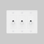 Buster + Punch NTK-144400 Linear 3-Gang Toggle Switch Without Logo, 15A, Single Pole/3-Way, White