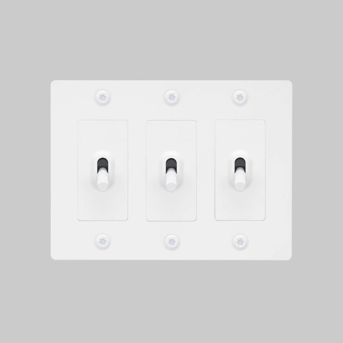 Buster + Punch NTK-144400 Linear 3-Gang Toggle Switch Without Logo, 15A, Single Pole/3-Way, White