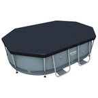 9ft 10inch Oval Pool Cover for Power Steel Above Ground Pools