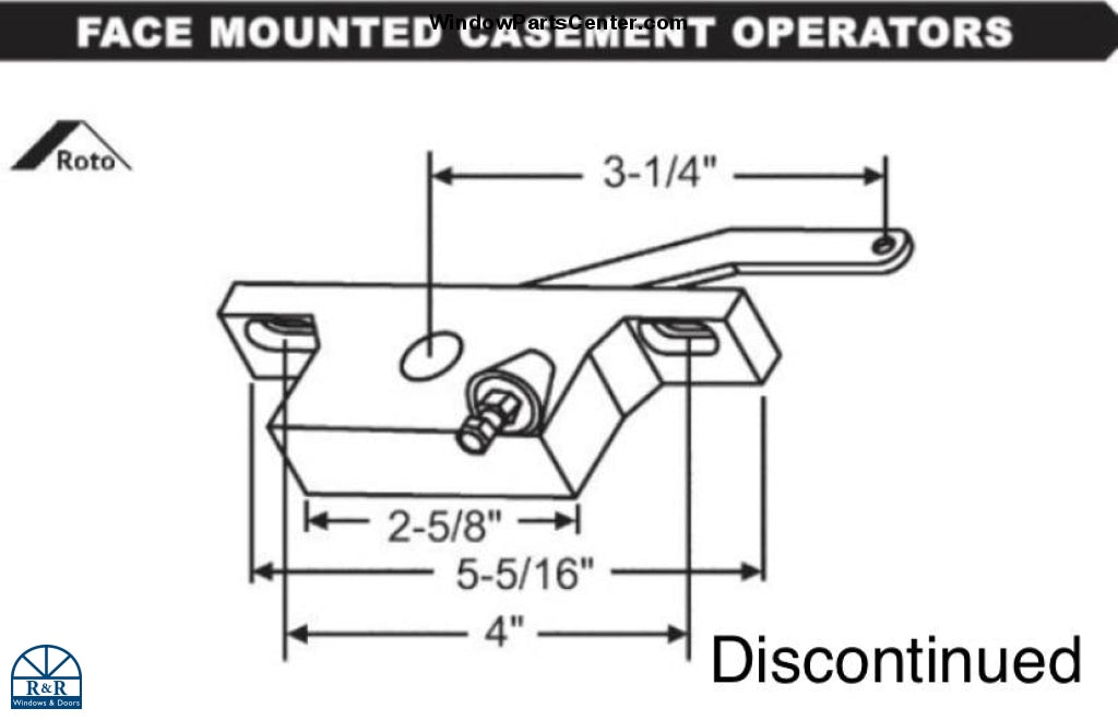 CA200 Roto Face Mount 3 1/4 inch arm - Made to order item