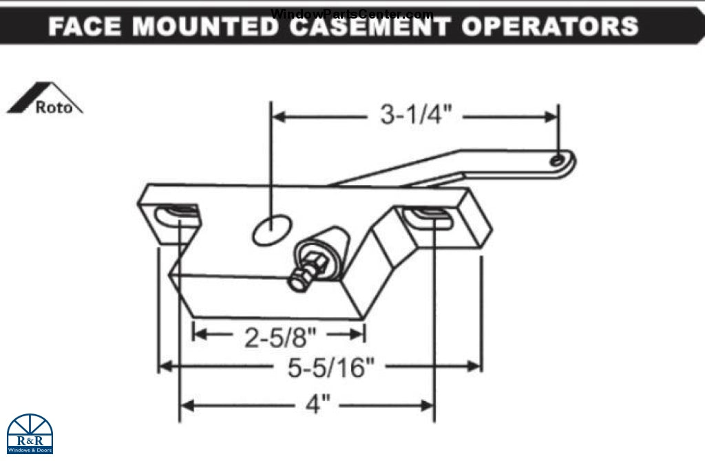 CA200 Roto Face Mount 3 1/4 inch arm - Made to order item