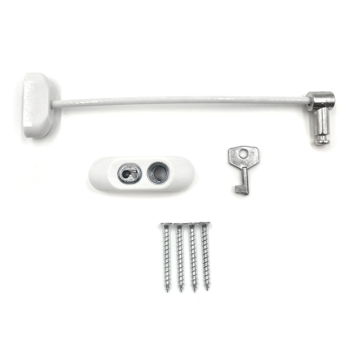 Key-Locking Window Cable Restrictor
