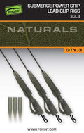 Fox Naturals Submerge Power Grip Lead Clip Rigs