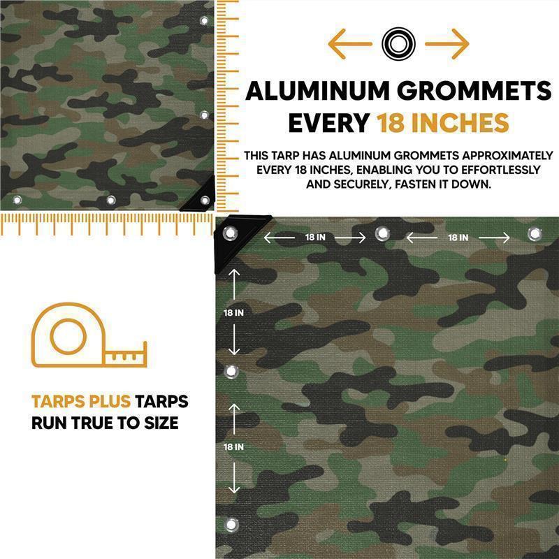Camouflage Poly Tarp 12' x 16'