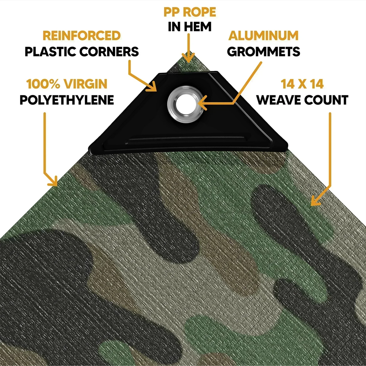 Camouflage Poly Tarp 8' x 10'