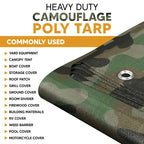 Camouflage Poly Tarp 10' x 16' Case of 6