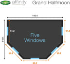 Blagdon Affinity Mocha Grand Half Moon Pool
