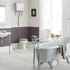 Classique Comfort Height High Level Toilet with Cistern, Seat & Flush Pipe Kit -  White