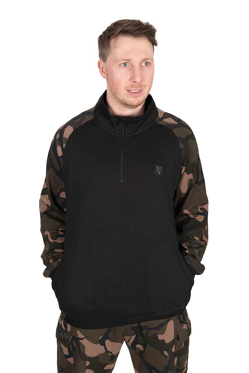 Fox Lightweight 1/4 Zip Pullover Black/Camo