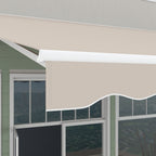 16' x 10' Electric Retractable Awning with Remote & Crank Handle, Cream White