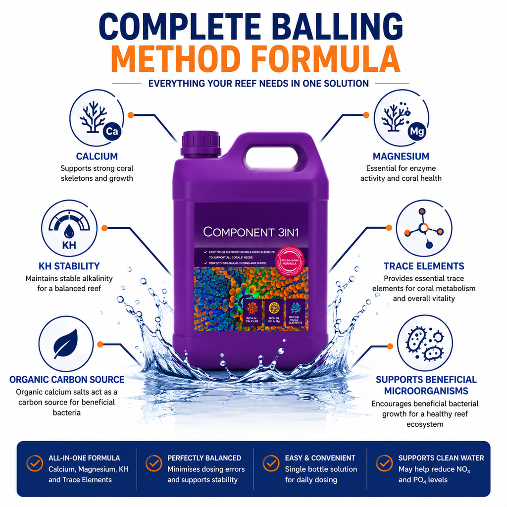 Aquaforest Component 3 in 1 Marine Reef Dosing Balling Solution Calcium Mg KH