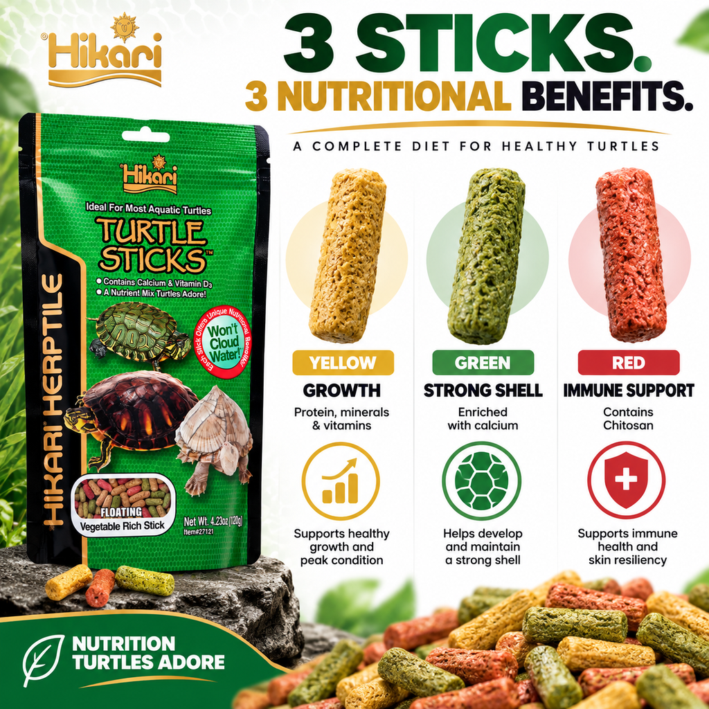 Hikari Turtle Sticks Nutrient-Rich Mix 120g