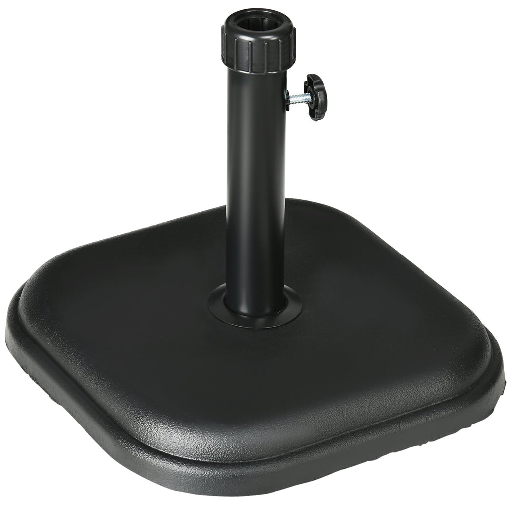 11kg Concrete Garden Parasol Base Holder, Square Umbrella Stand Weight, Black