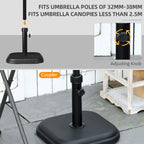 11kg Concrete Garden Parasol Base Holder, Square Umbrella Stand Weight, Black