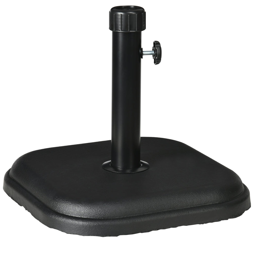 11kg Concrete Garden Parasol Base Holder, Square Umbrella Stand Weight, Black