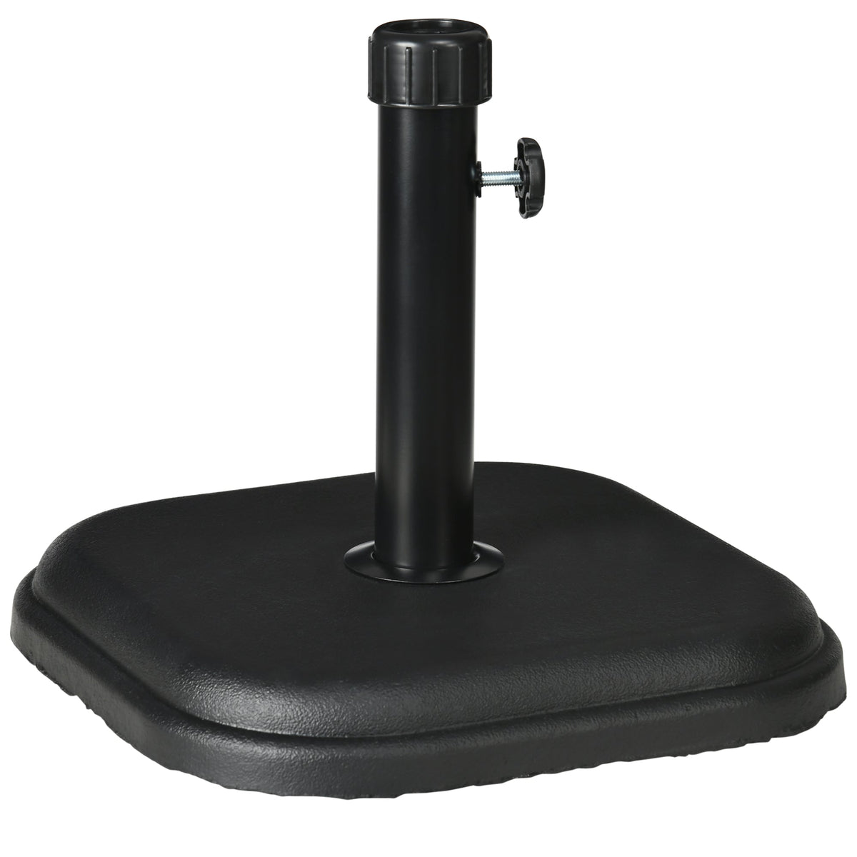 11kg Concrete Garden Parasol Base Holder, Square Umbrella Stand Weight, Black
