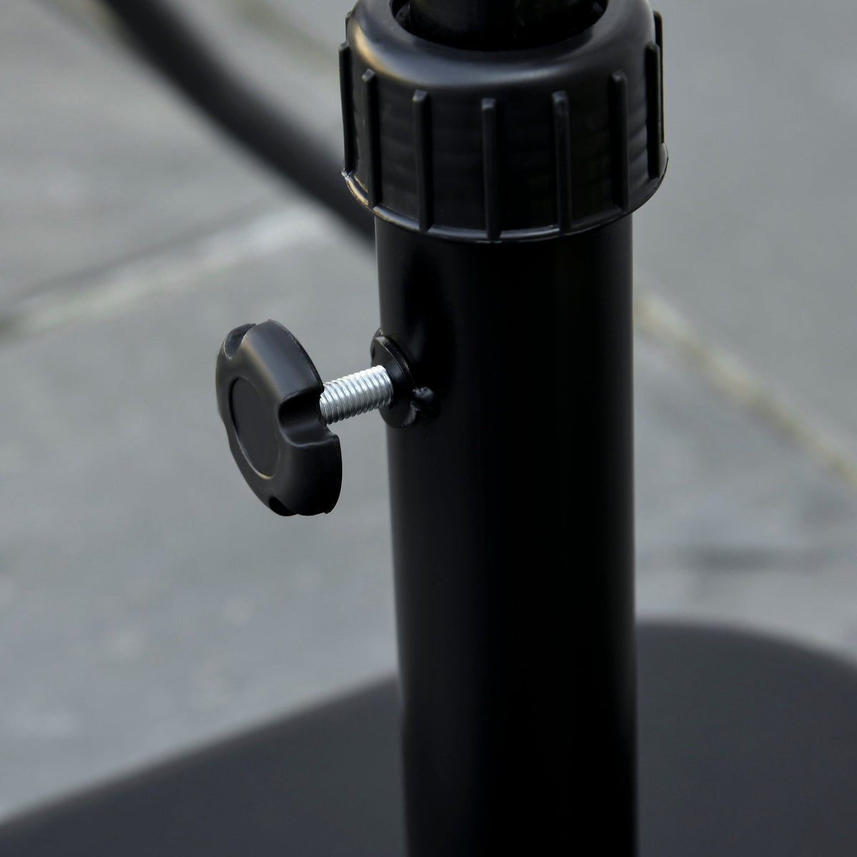 11kg Concrete Garden Parasol Base Holder, Square Umbrella Stand Weight, Black