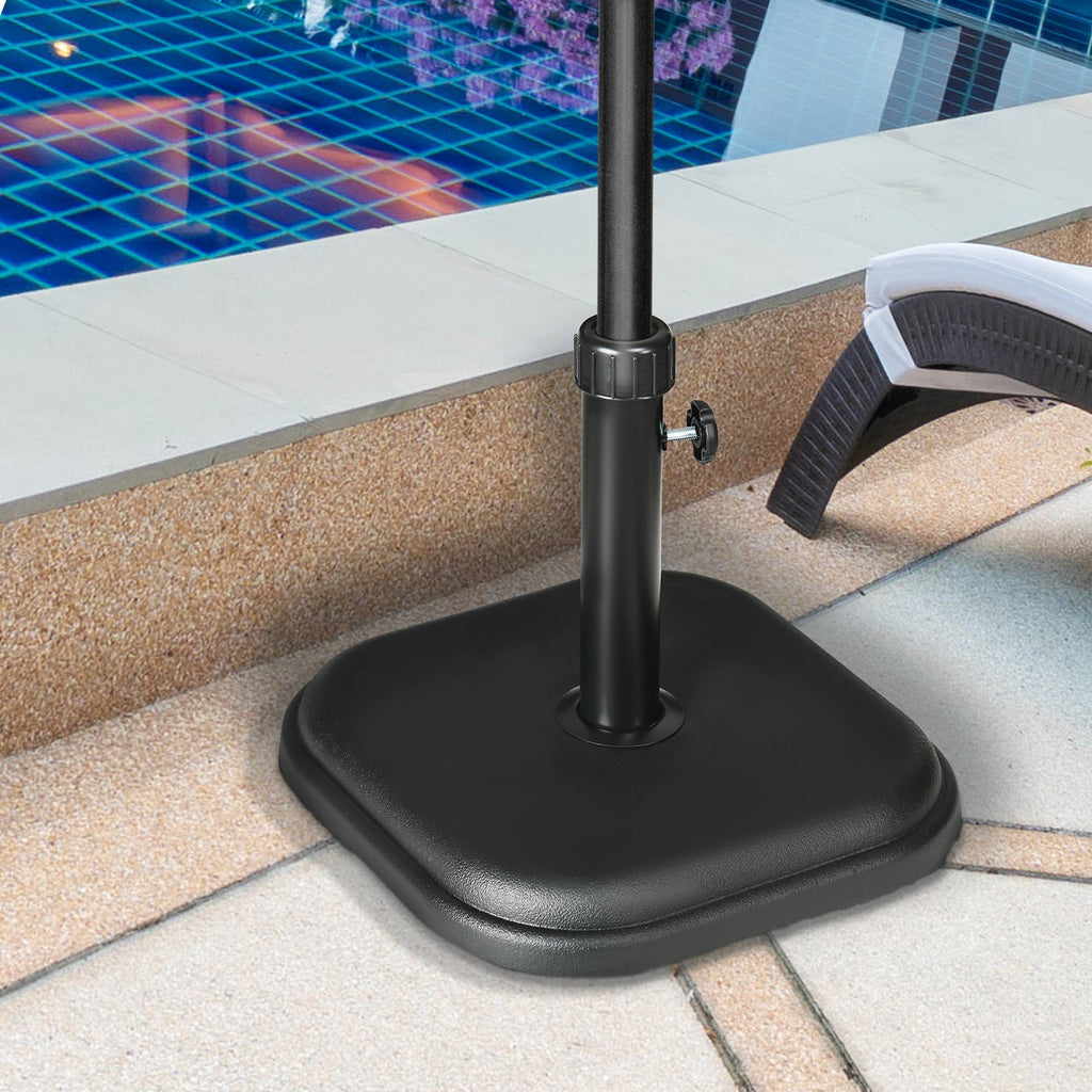 11kg Concrete Garden Parasol Base Holder, Square Umbrella Stand Weight, Black