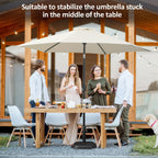 11kg Concrete Garden Parasol Base Holder, Square Umbrella Stand Weight, Black