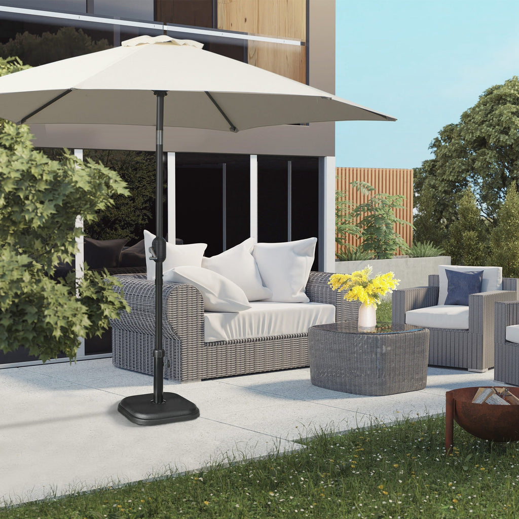 11kg Concrete Garden Parasol Base Holder, Square Umbrella Stand Weight, Black