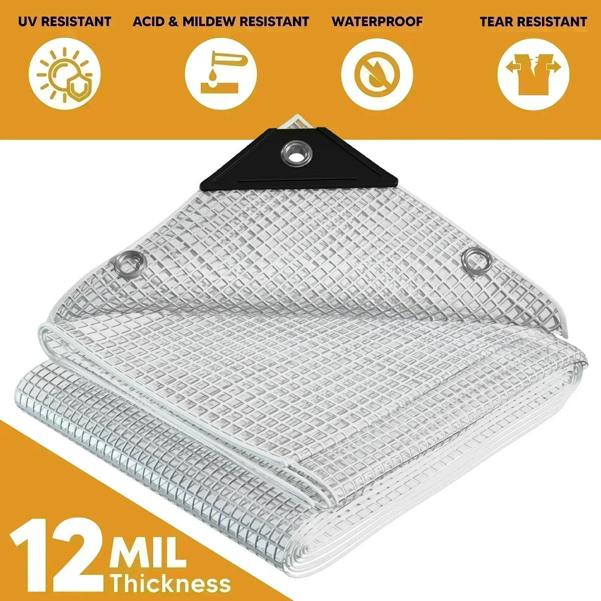 Clear Poly Tarp 16' x 20'