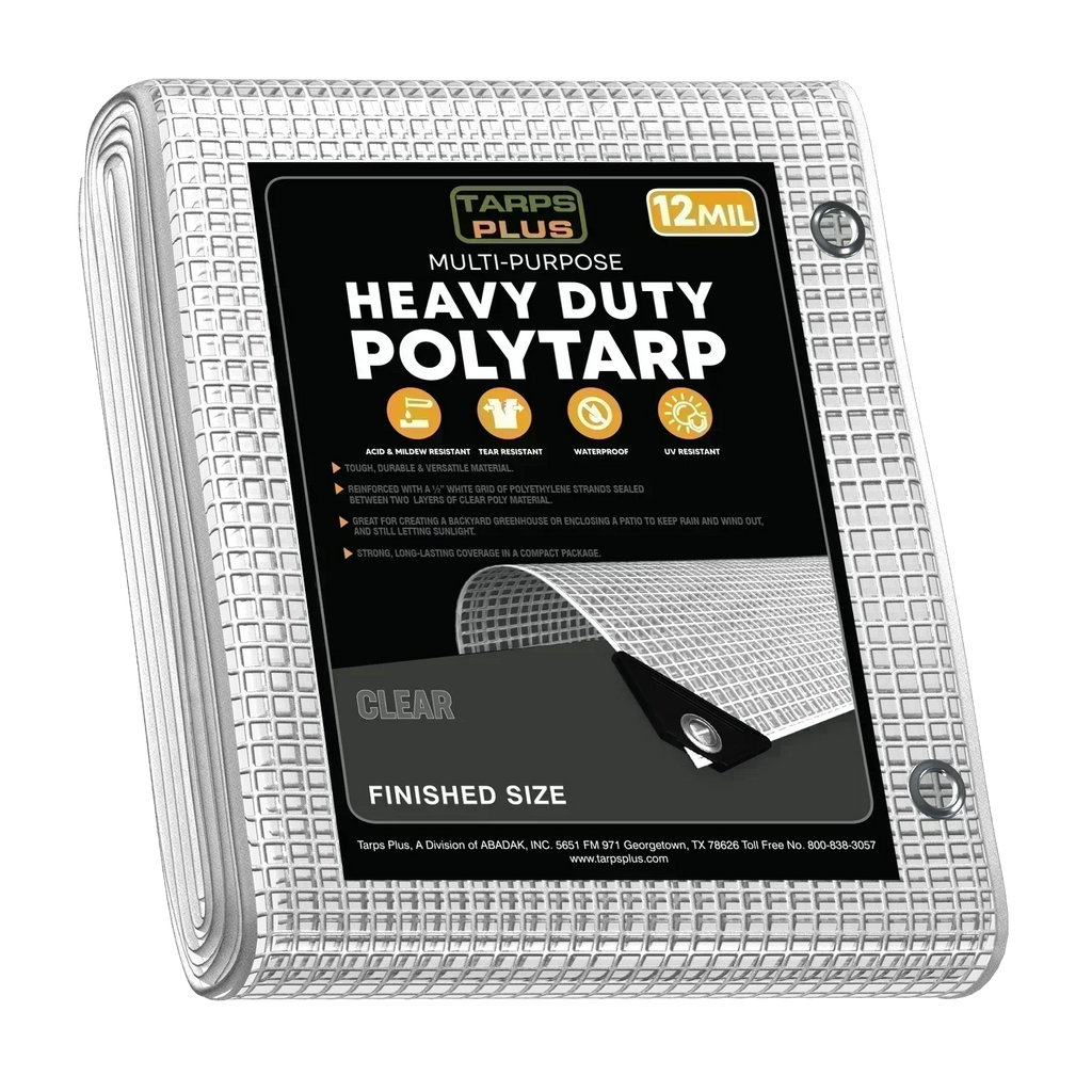 Clear Poly Tarp 6' x 20'