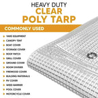 Clear Poly Tarp 6' x 10' Case of 16