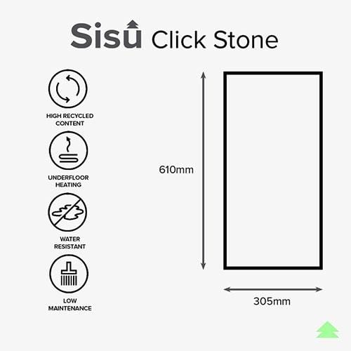 SISU Click Vinyl Flooring Tiles - 305mm x 610mm (10 Pack) - Italian Marble