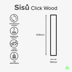 SISU Click Vinyl Flooring Tiles - 190mm x 1230mm (10 Pack) - Smoked Oak