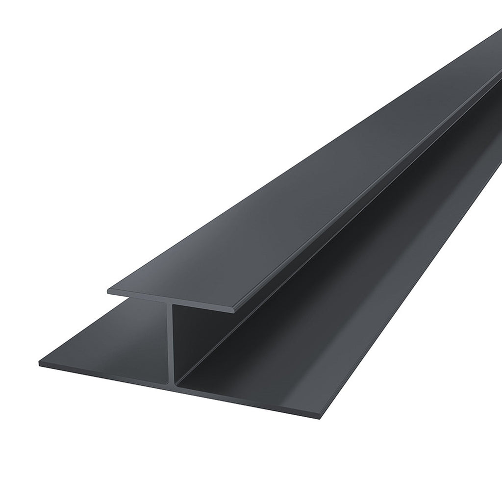 5m Aluminium Butt Joint H-Section for Coastline Shiplap Cladding – Anthracite Grey 5m Aluminium Butt Joint H-Section for Coastline Shiplap Cladding – Anthracite Grey