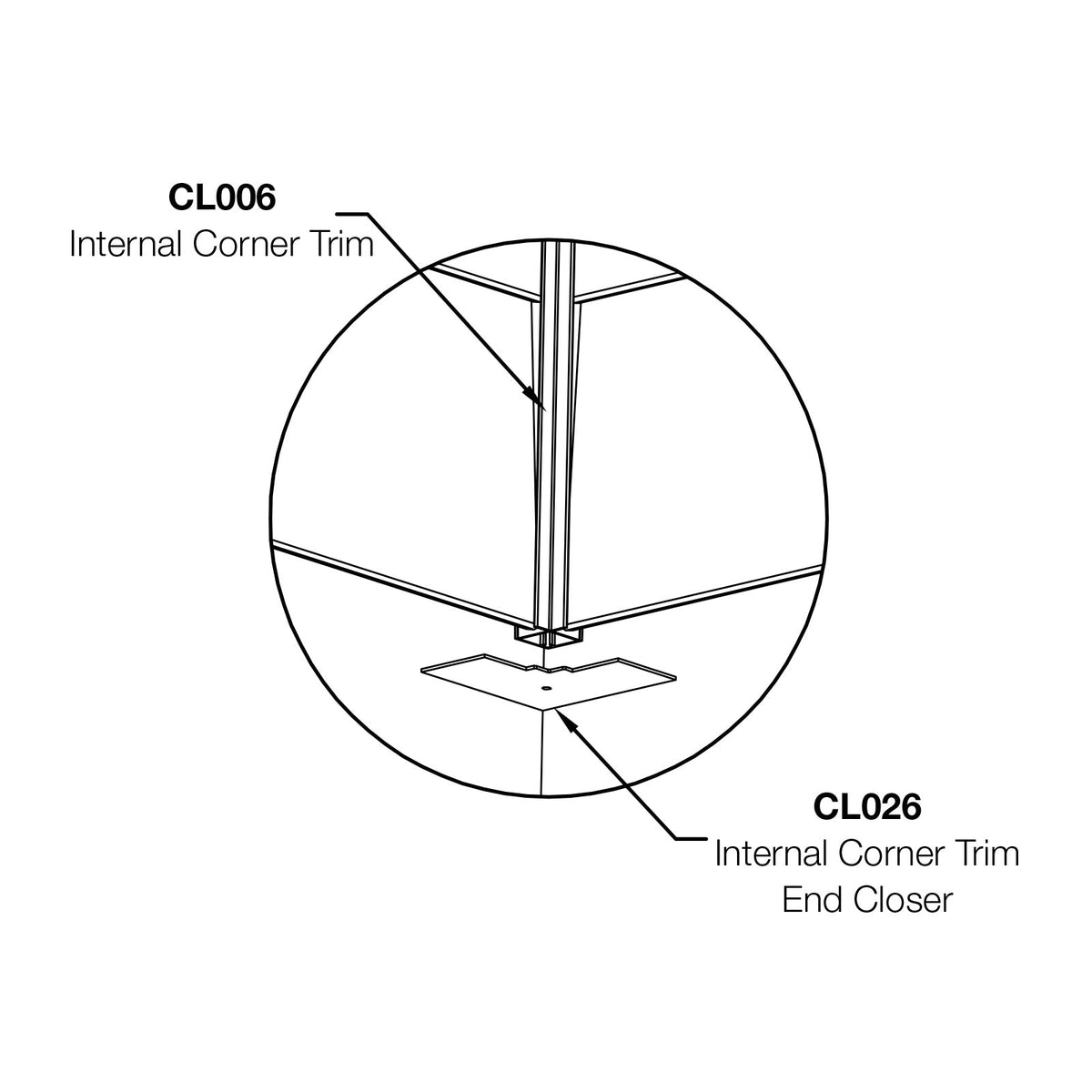 Coastline Cladding Internal Corner End Cap