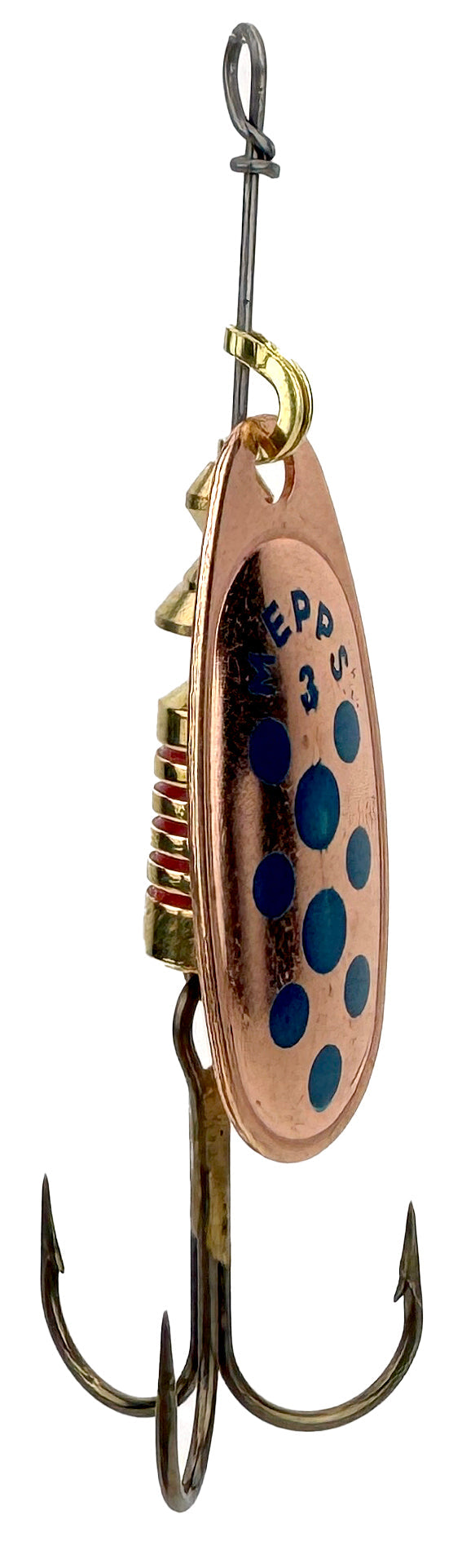 Mepps Spinner copper blade blue spot