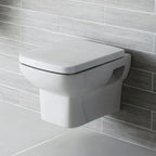 Trio Modern Wall Hung Toilet With Soft Close Seat - White