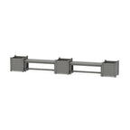 48" Nautical Straight Double Planter Bench Set - Large