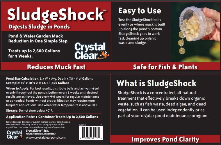CrystalClear SludgeShock - Sludge & Muck Reducer