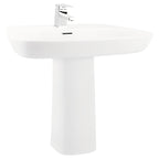 Cubix 600mm Basin - 1 Tap Hole with Chrome Overflow