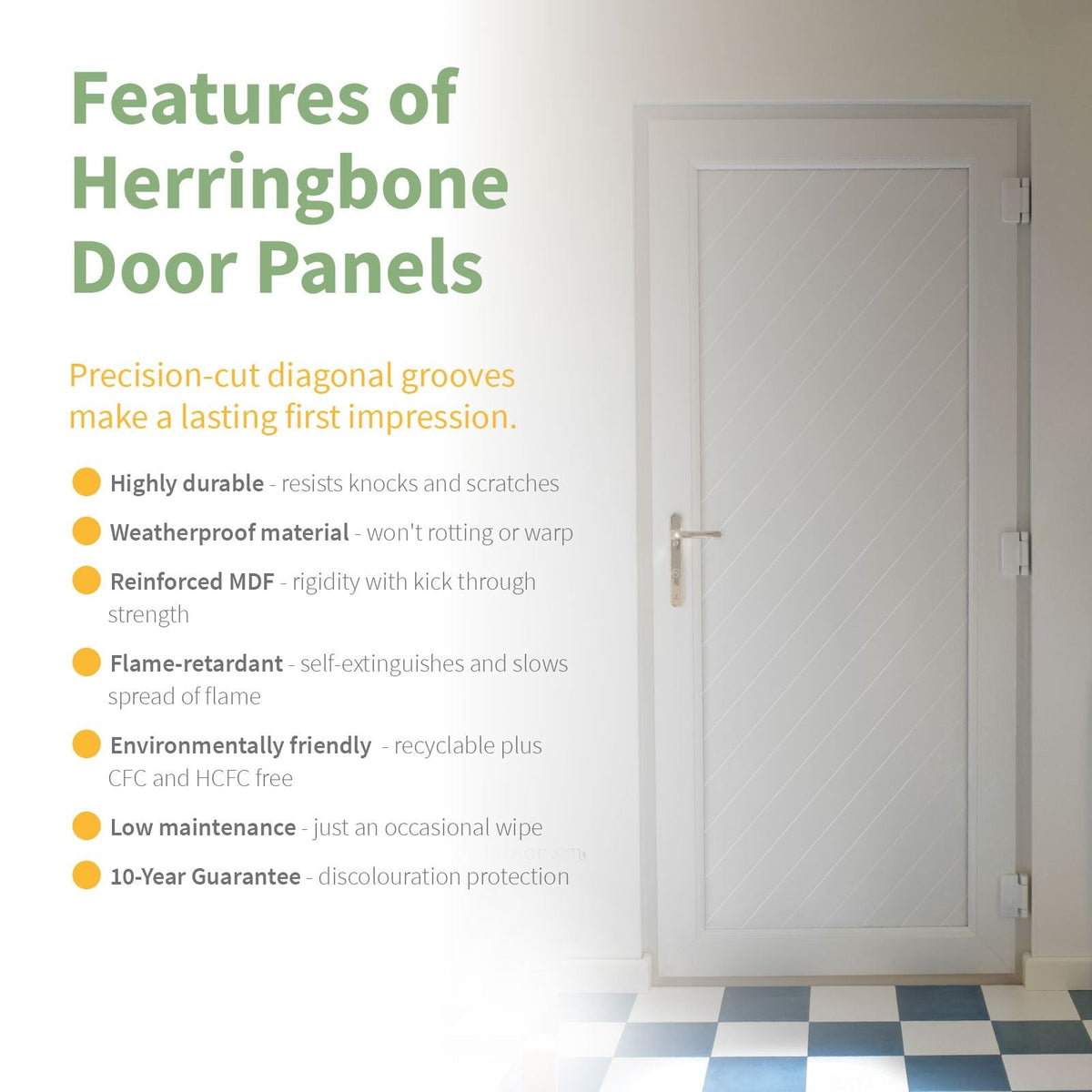 Herringbone Reinforced Door Panel
