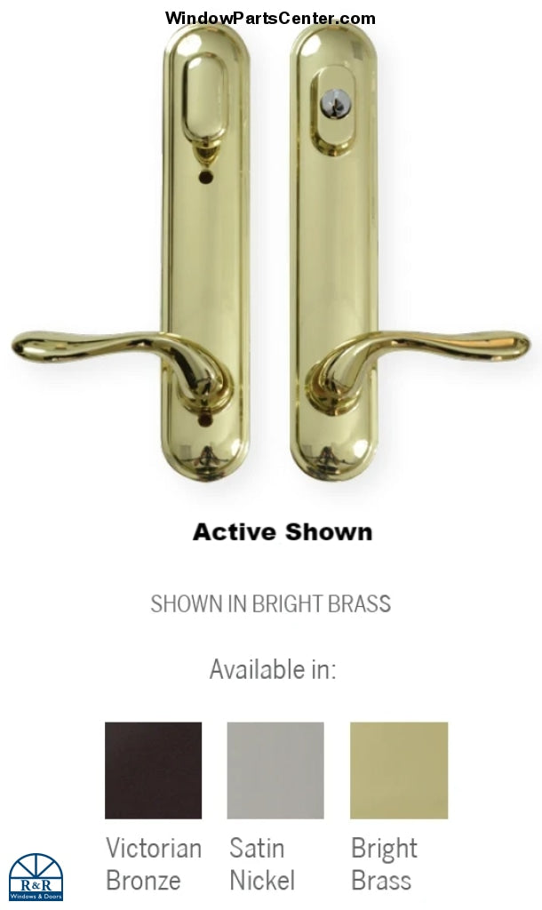 D301 W&F Trilennium multipoint 6 Inch CTC Replacement Handle Set. Known W&F old handle set Pat No. 4,671,089 stamped on back of trim plate. Current Product U.S. Pat No: 5,857,291; 6,491,326; 7,753,418; 8,182,002. Current Product Canada Pat. No: 2,562,430; 2,605,002