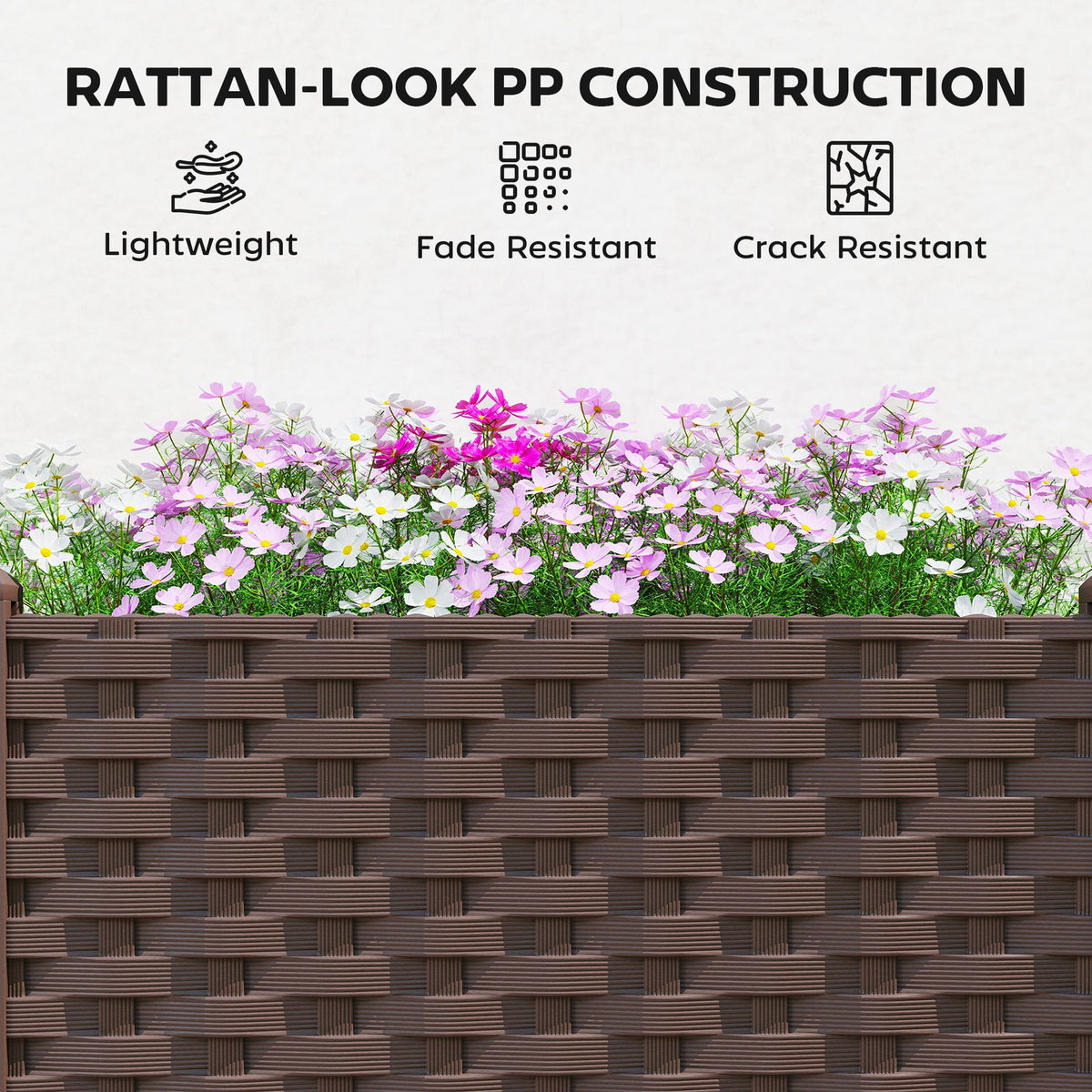 Self-Watering Plastic Raised Garden Bed with Legs